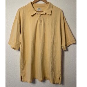 Vintage Original Island Sport Polo XL Butter Yellow Cotton Y2K Coastal Casual